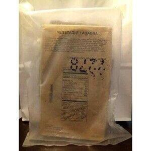Sopacko MRE Vegetable‎ Lasagna Reduced Sodium Ready To Eat Meal Emergency Stove